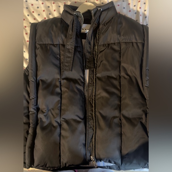 Ganni Black Puffer Jacket for Women